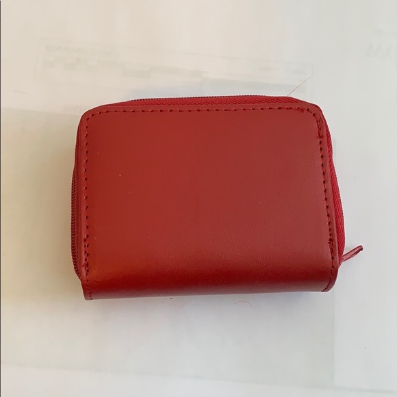 Red double zip wallet - Picture 4 of 4